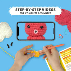 Crochet Kit with Step Guide for Easy Birthday Gifts