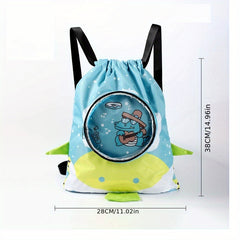 Kids Drawstring Swimming Bag Beach Pool Backpack