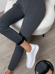 Women's Plus Solid Fleece High Rise Leggings