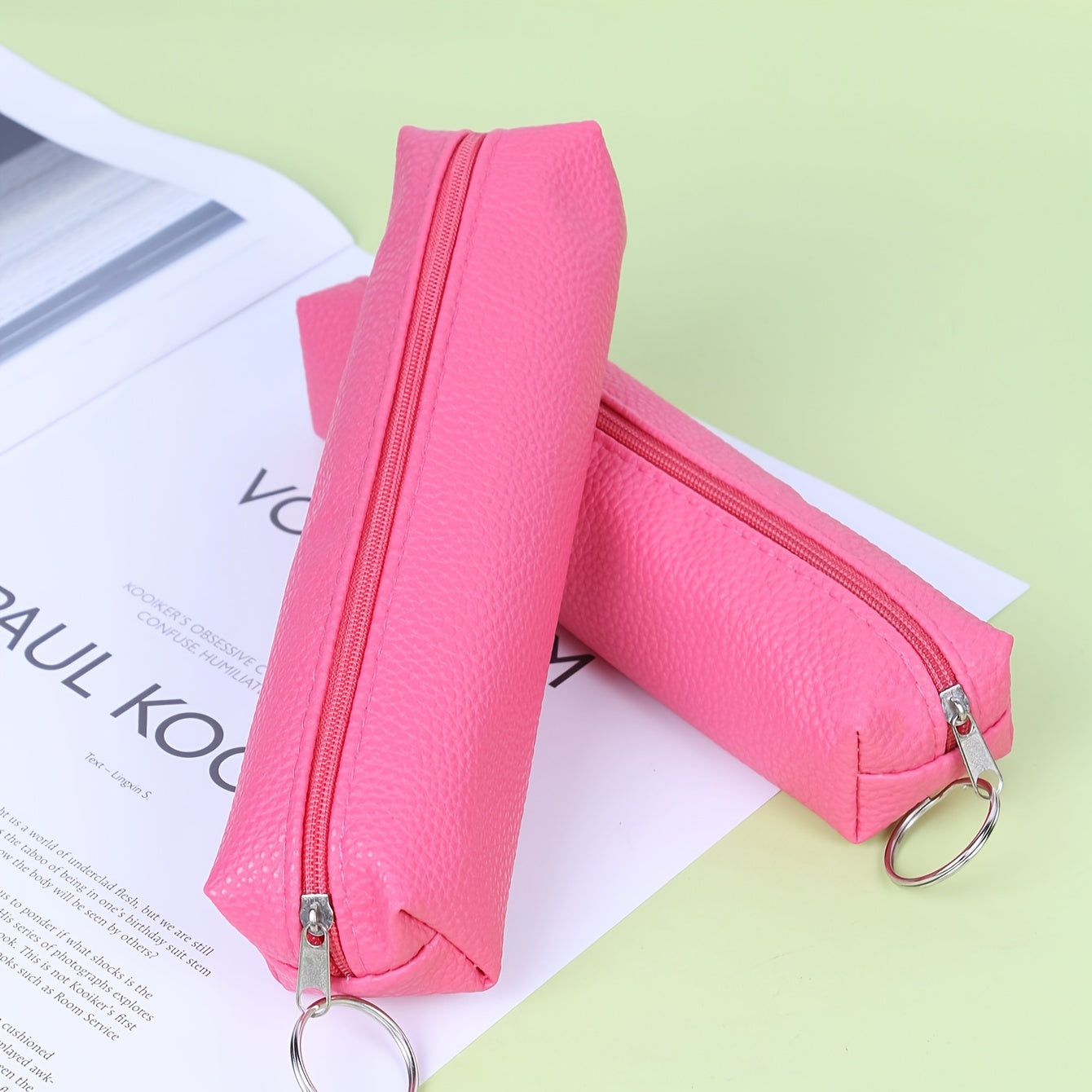 Solid Leather Student Pencil Case