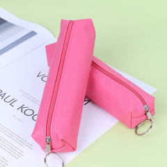 Solid Leather Student Pencil Case