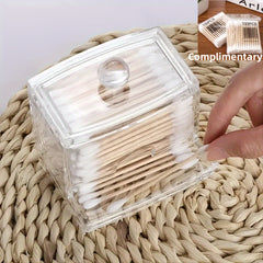 Clear Swab Rack Ball Dispenser for Bathroom Storage