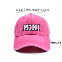 Adjustable Parent Child Baseball Caps With Mini And Mama Letter Embroidery