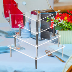 4pcs Layer Acrylic Cake Display Stand for Parties