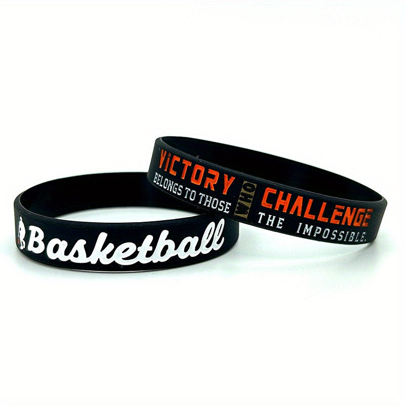 Basketball Graphic Sporty Silicone Bracelet Wristband