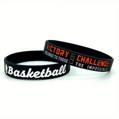 Basketball Graphic Sporty Silicone Bracelet Wristband