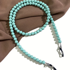 8mm Acrylic Beads Glasses Chain Mask Lanyard Bright High Gloss Glasses Chain