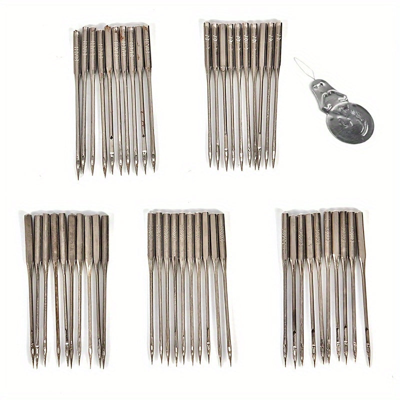 50pcs Universal Sewing Needle Set with Threaders