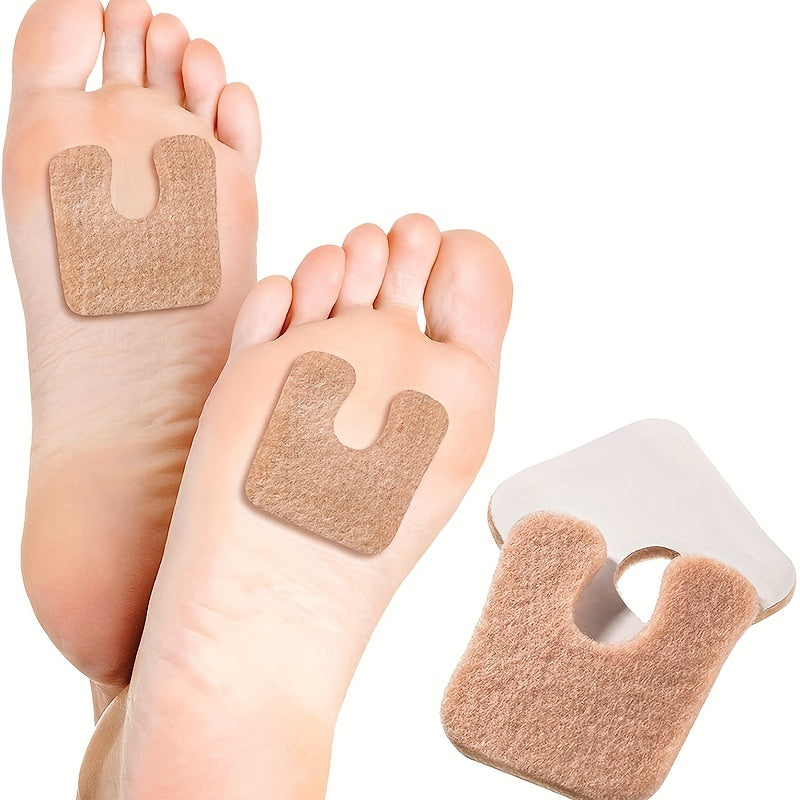 6pcs U Shaped Felt Callus Pads for Shoe Protection Foam Foot Cushion Pad