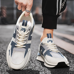 Men's Air Cushion Lace-up Sneakers Athletic Shoes