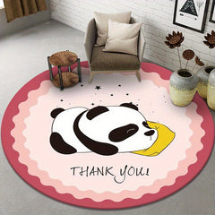Non Slip Cartoon Round Carpet for Safe Baby Crawling