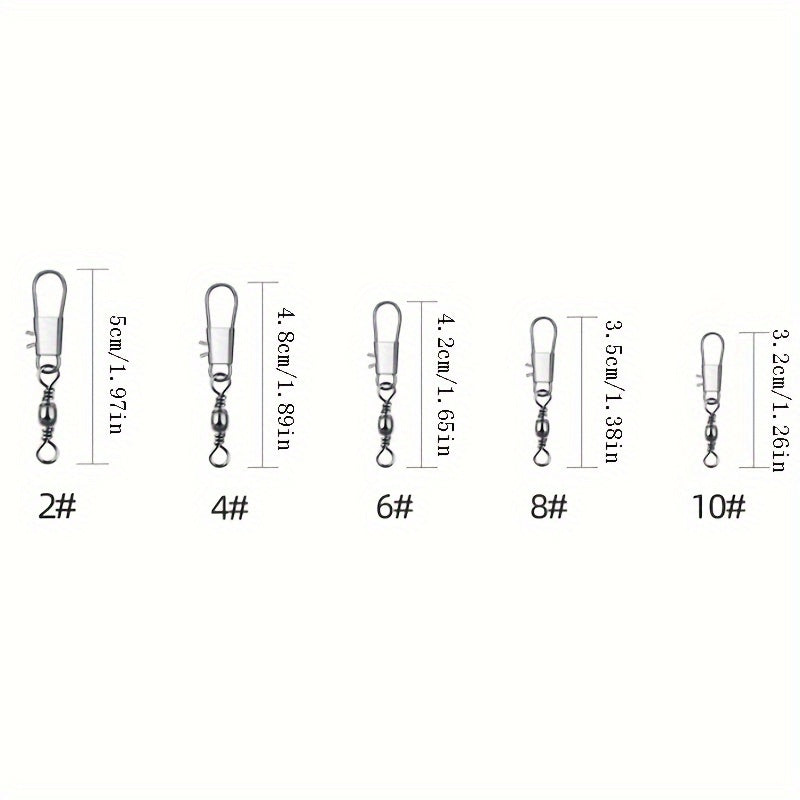 100pcs B Type Pin Connector Bottle Shaped Rotating Ring Fishing Gear Accessory