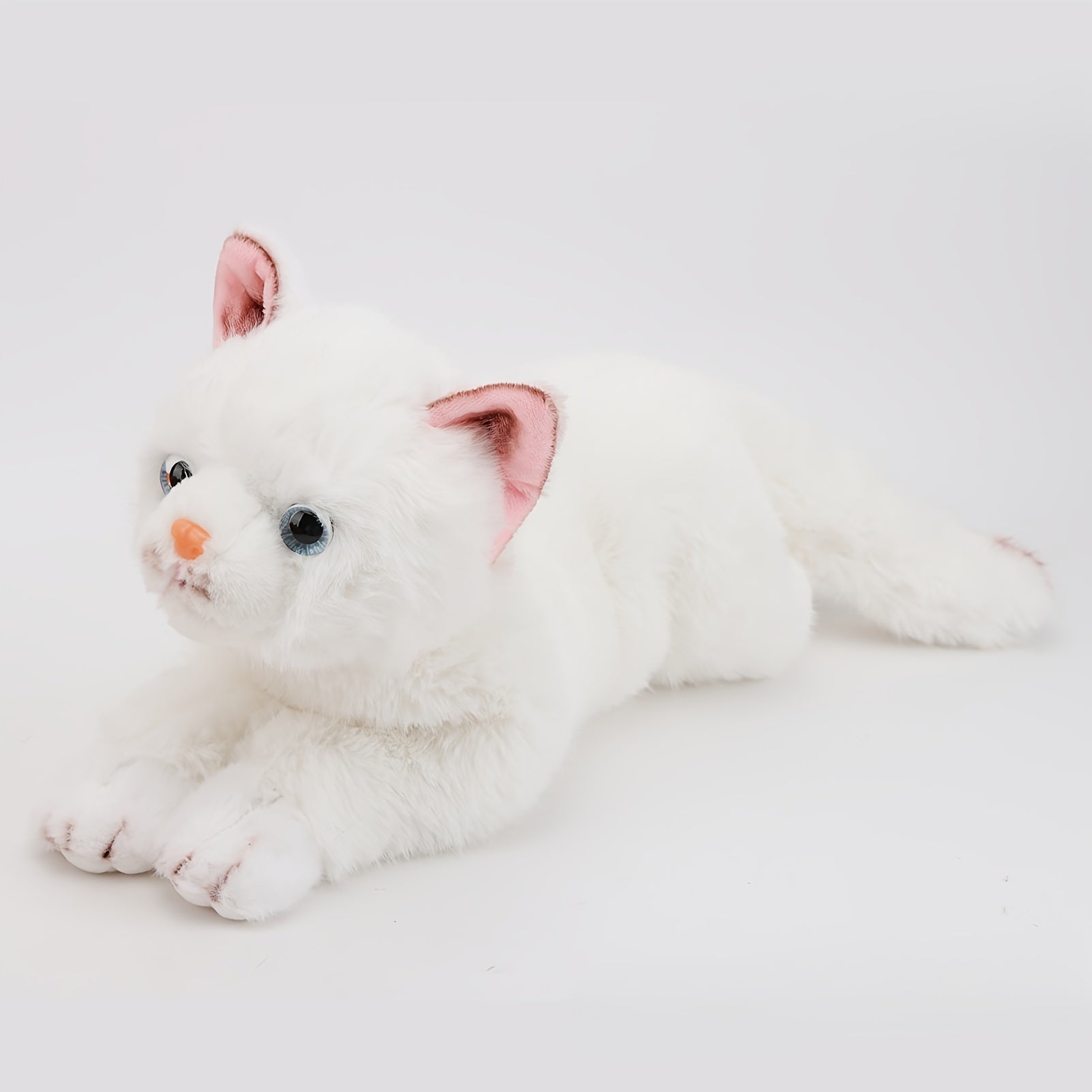 Realistic Cat Plush Toy Soft Stuffed Animal with Expressive Eyes