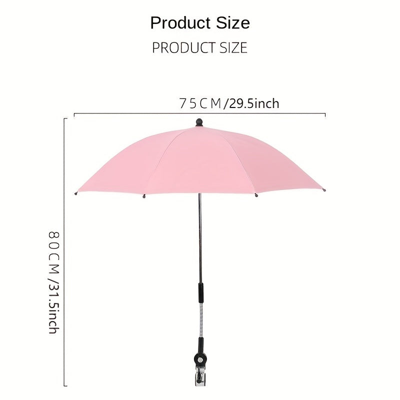 Sunscreen Baby Stroller Umbrella w/ Adjustable Shaft