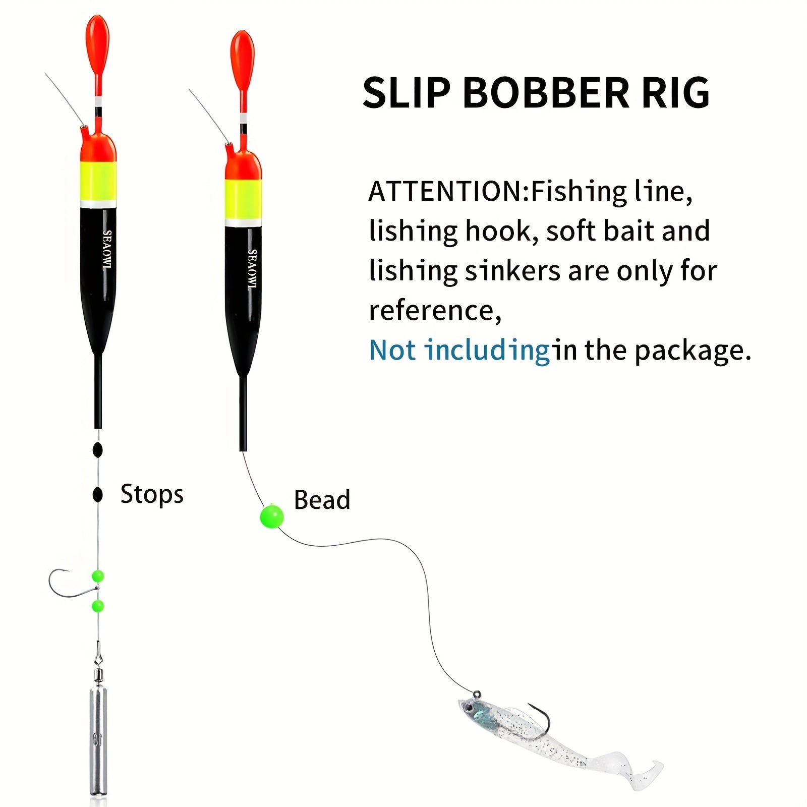 3pcs Fishing Slip Float Kit For Crappie Panfish Trout Bass Fishing