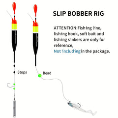 3pcs Fishing Slip Float Kit For Crappie Panfish Trout Bass Fishing