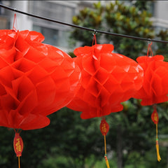 10pcs Spring Paper Lantern Ornaments Chinese Party Decor Supplies