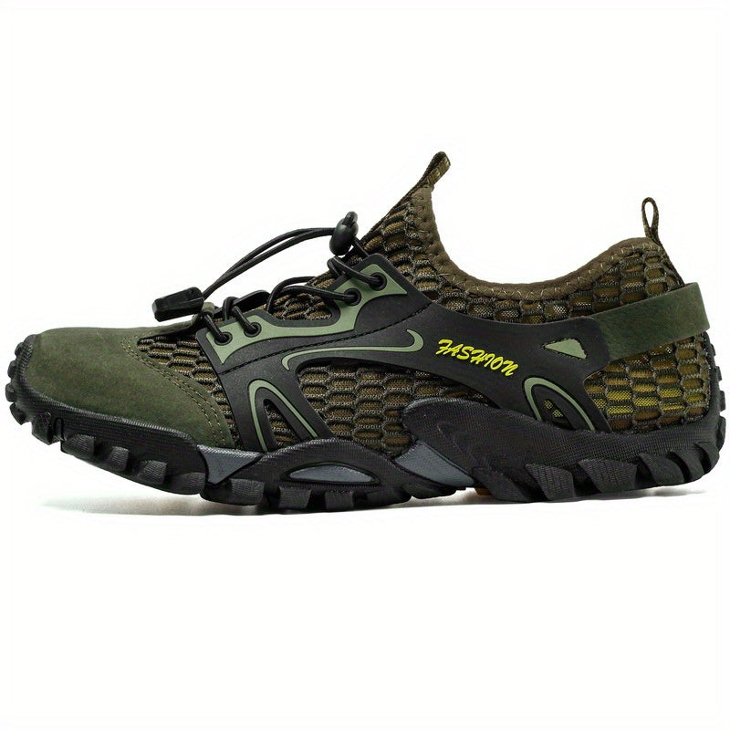 Men's Mesh Drawstring Sneakers Lightweight Non Slip Shoes for Hiking
