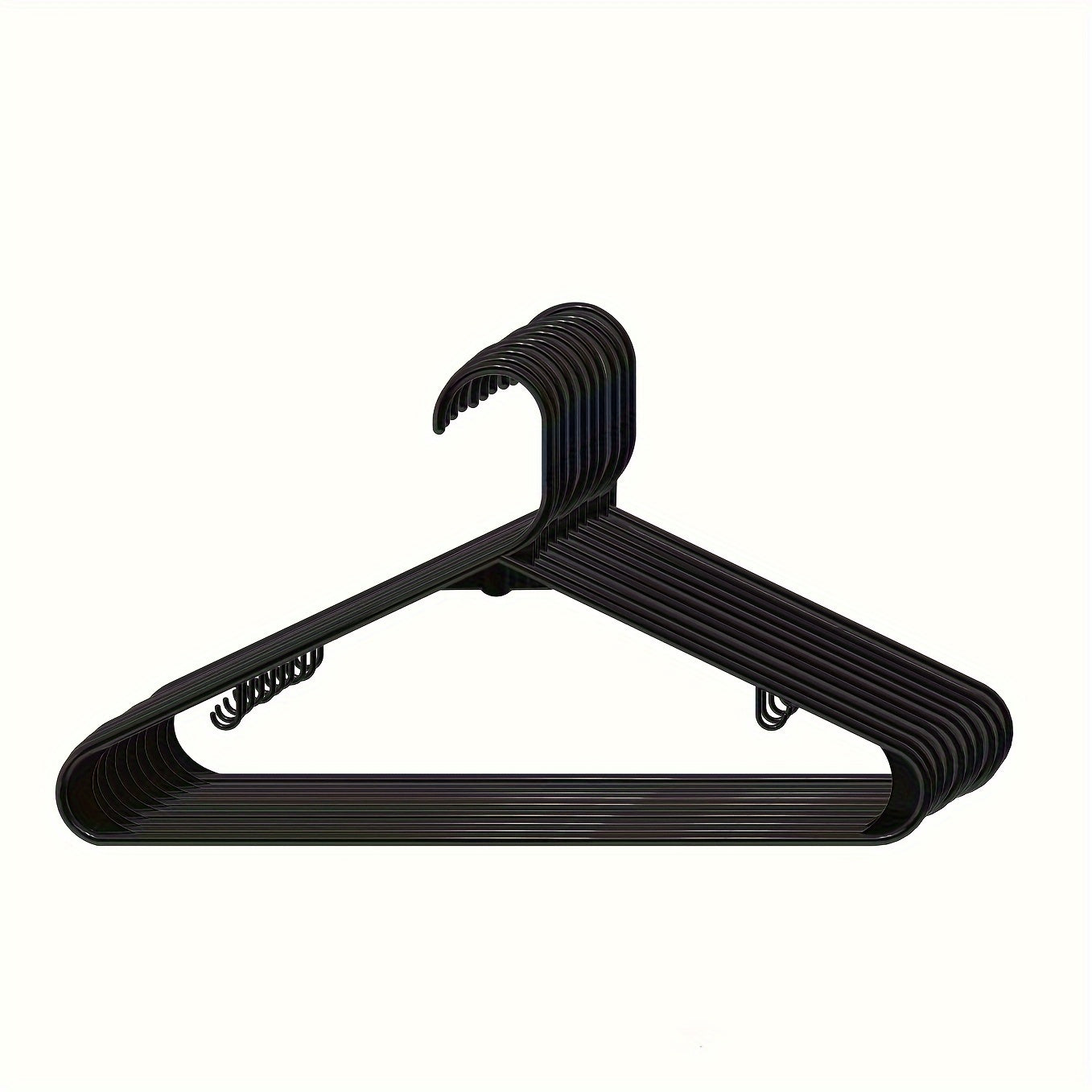 10pcs Non-slip Plastic Clothes Hangers Heavy Duty Clothes Racks
