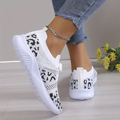 Women's Breathable Knit Sports Shoes Lace Up Running Tennis Lightweight Sock