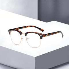 Light Blocking Glasses Semi Rimless Eyewear for Women Unisex