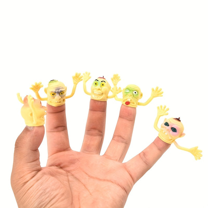 6pcs Halloween Kids Finger Ghost Zombie Finger Toy Props