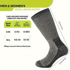 Men's Sports Wool Socks - Shock Absorbing & Wear Resistant