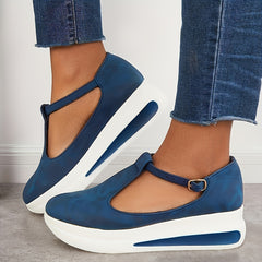 Women's T Strap Sandals Casual Platform Shoes