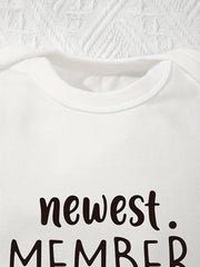 Cotton Baby Bodysuits Letter Print Romper Comfortable Onesies for Summer