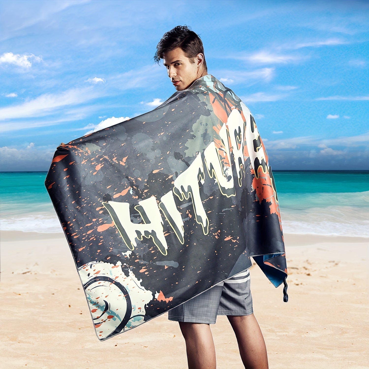 Turbo Microfiber Beach Towel Quick Drying Towel Sand Proof Swim Towel