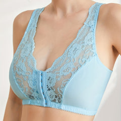 Lace Stitching Wireless Tank Bra Front Buckle Women's Lingerie