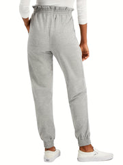 Solid Lace Up Jogging Pants Women's Fitness Yoga Running Pants