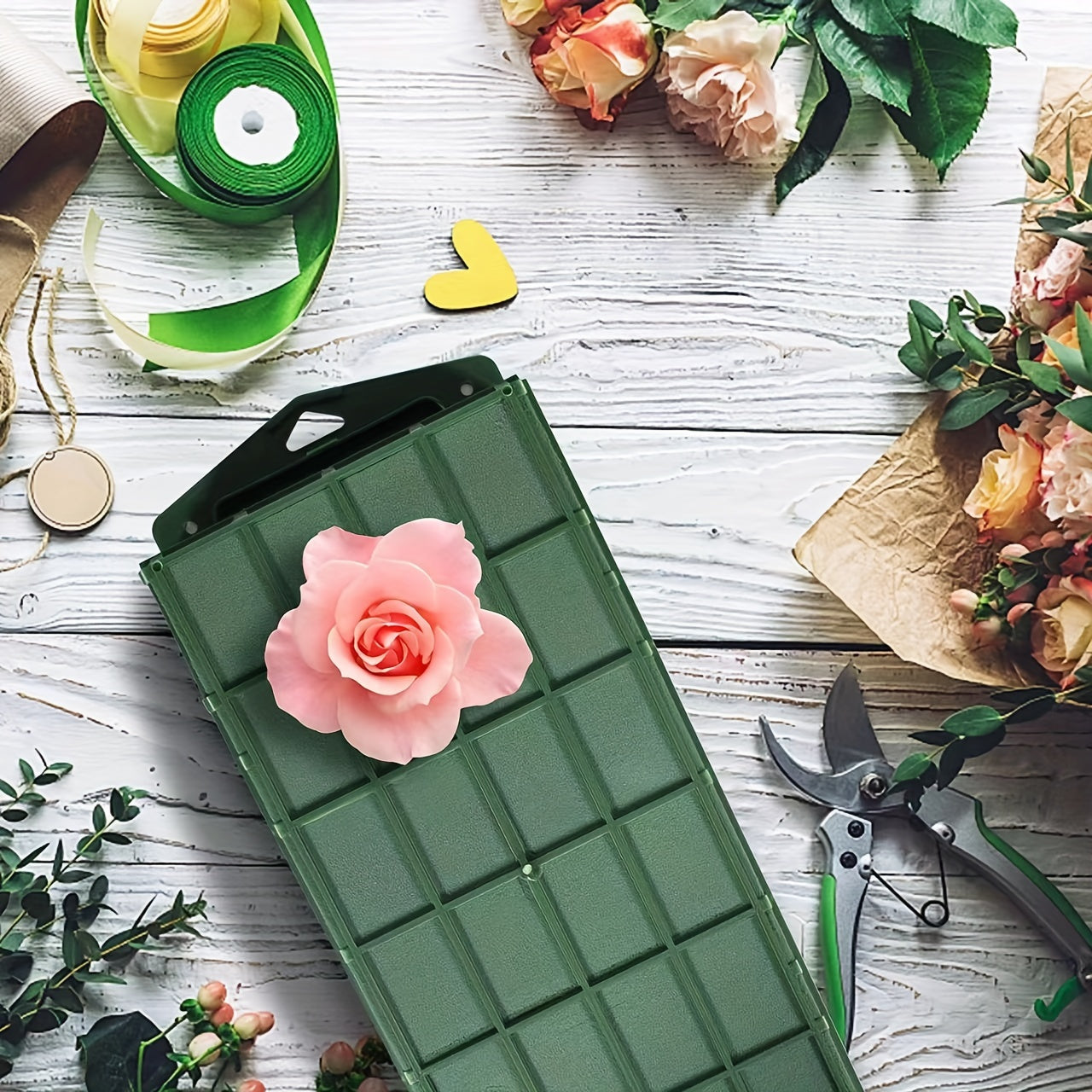 2pcs Rectangular Flower Foam Cage Holder for Floral Arrangement