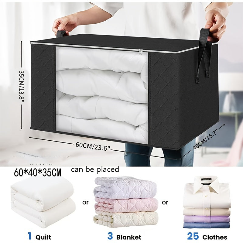 Clear Window Clothes Quilt Storage Box for Bedroom