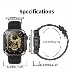 Smart Watch HD Display Fitness Calls LED Light iPhone Android
