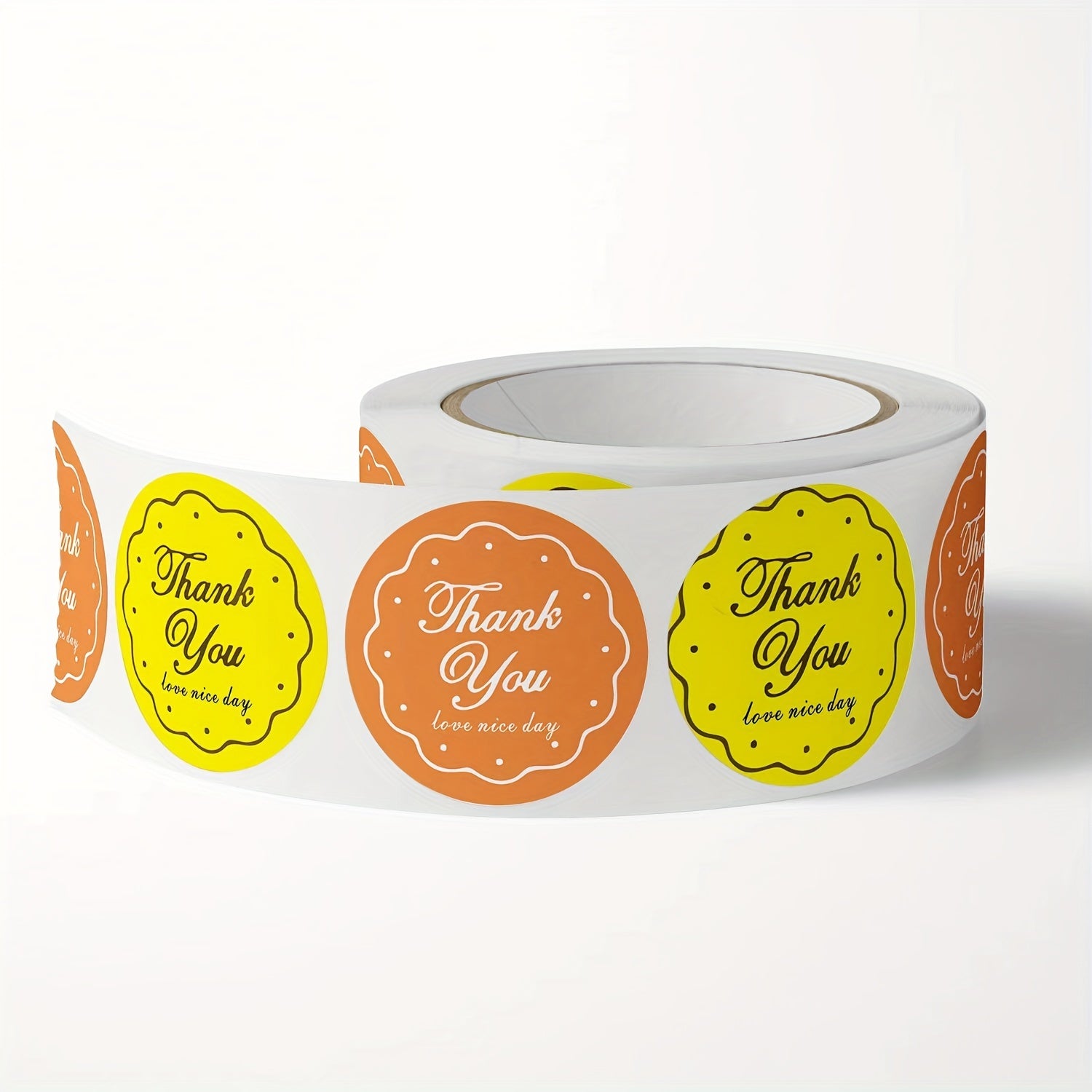 500pcs Thank You Stickers Floral Print Label Stickers Roll