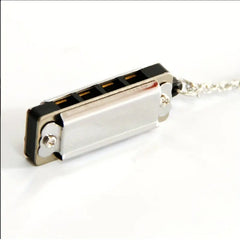 4 Hole 8 Tone Harmonica Necklace Small Harmonica