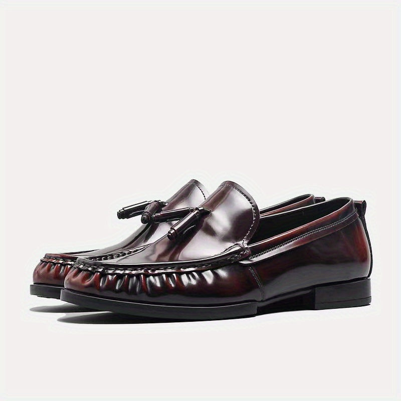 Men's Leather Loafer Shoes Lightweight Slip On Sneakers
