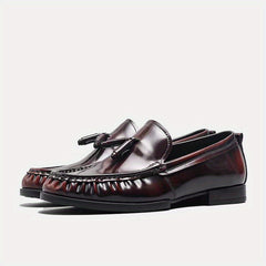 Men's Leather Loafer Shoes Lightweight Slip On Sneakers