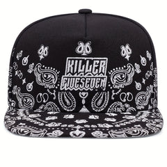 Hip Hop Snapback Hats Gothic Letter Paisley Print Unisex Anime Baseball Cap