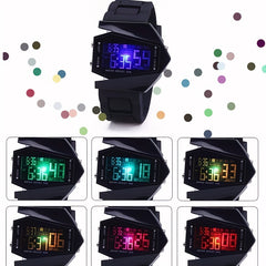 Kids Glow Aircraft Electronic Watch Gift