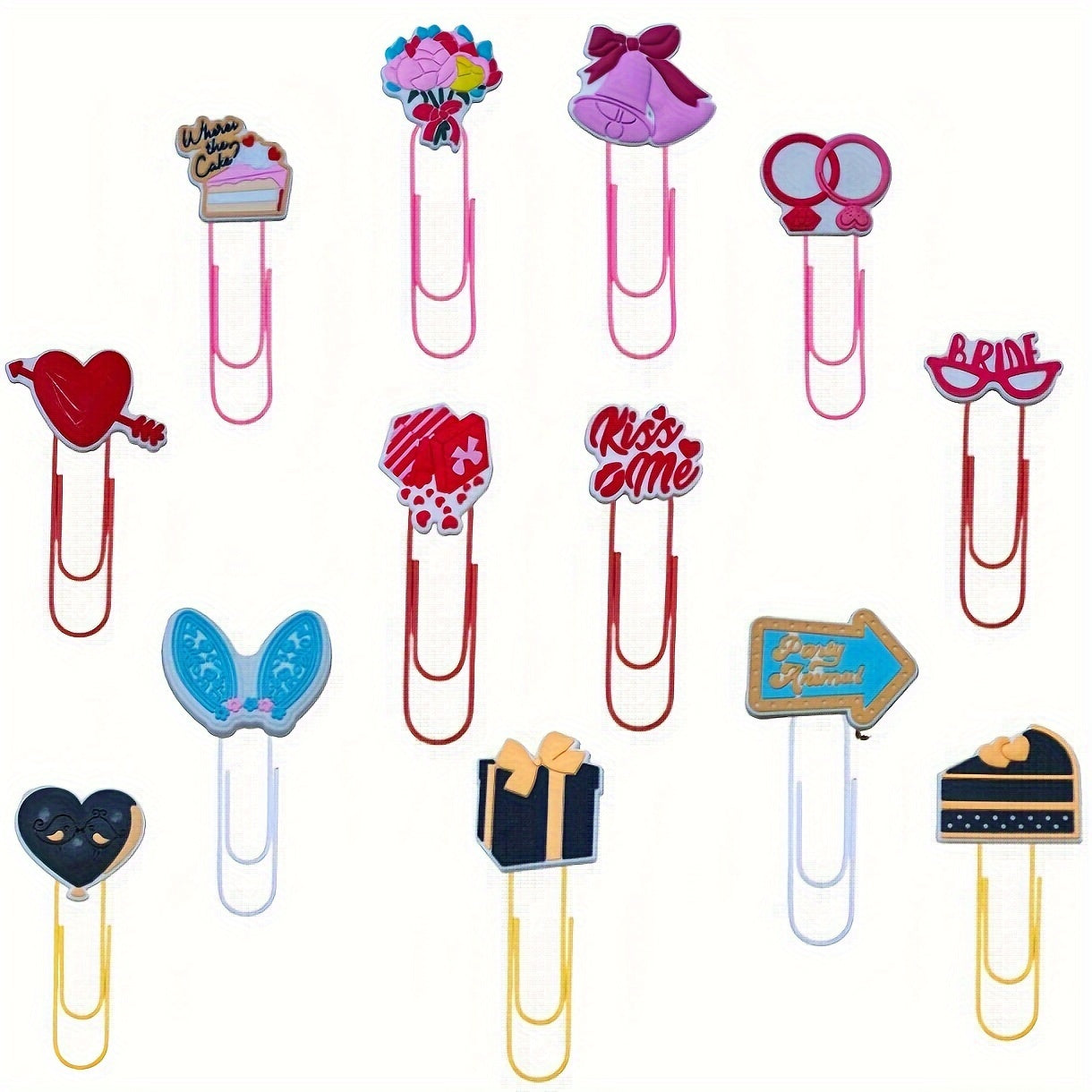 Colorful Cartoon Paper Clips Office Supplies Desk Stationery Bookmark Pliers