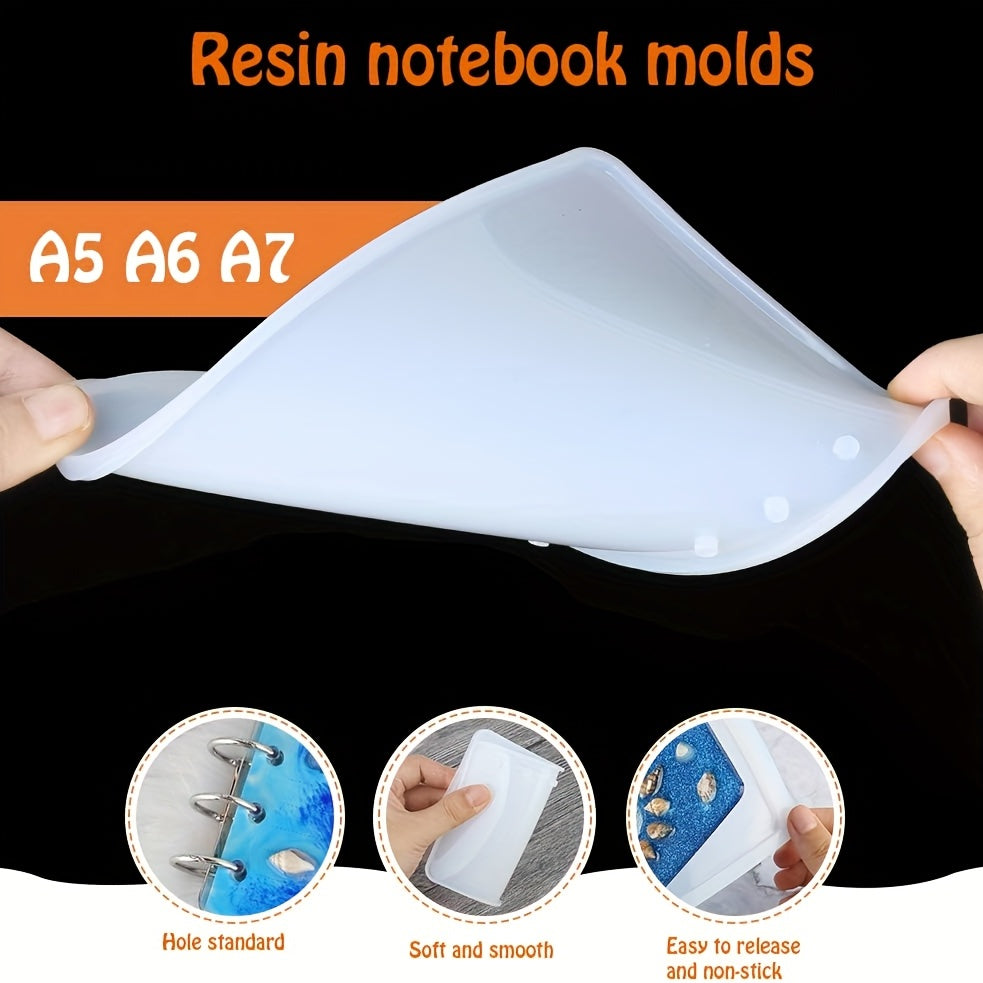3Pcs Notebook Cover Resin Casting Molds Kit For A5 A6 A7