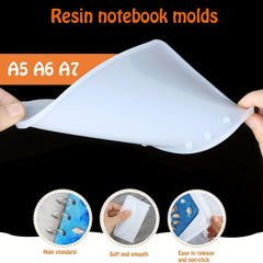 3Pcs Notebook Cover Resin Casting Molds Kit For A5 A6 A7