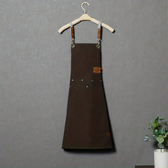 Solid Apron Work Strap Breathable Pocket Waist Overall