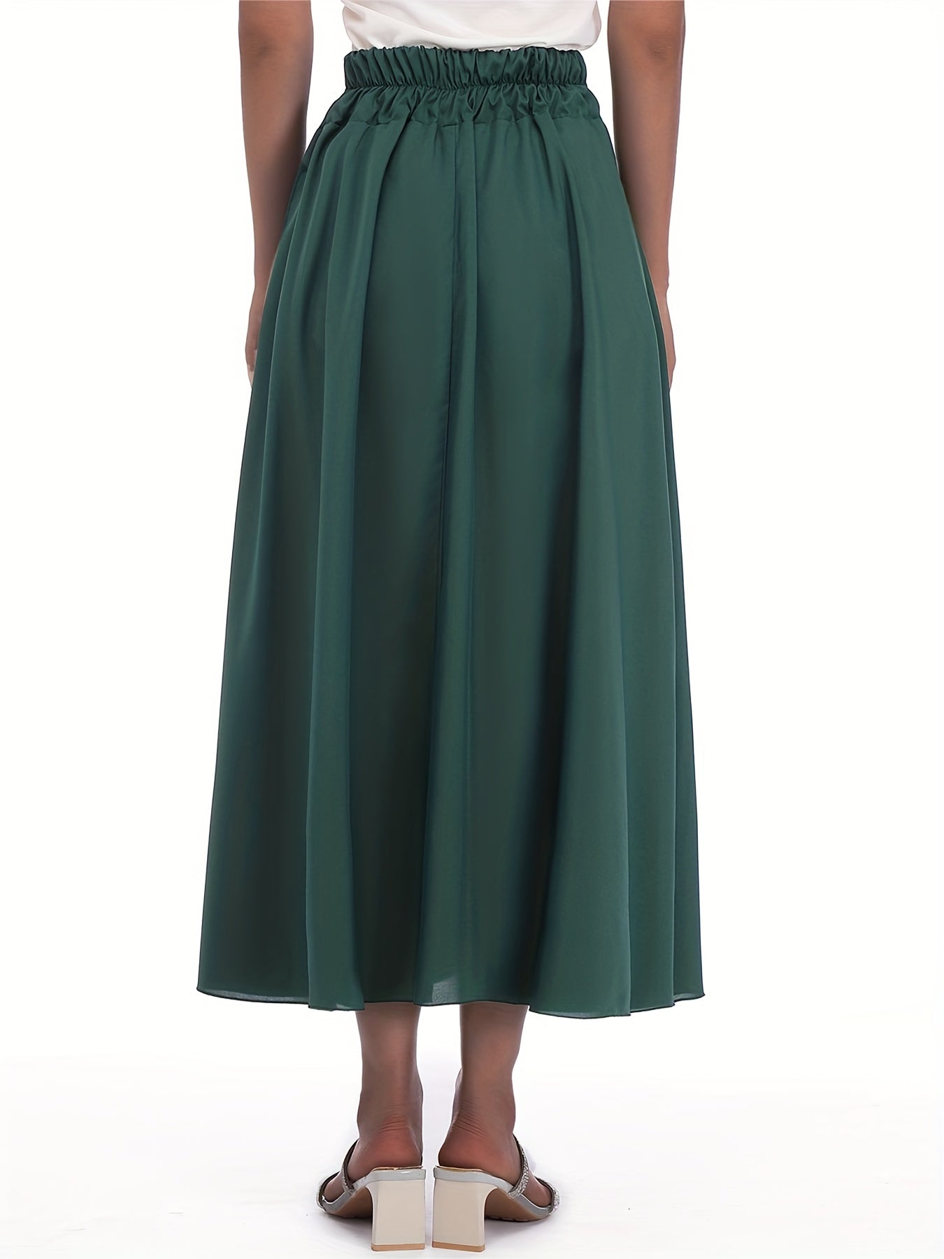 Tie Waist A line Skirt Solid Casual Skirt Women's Clothing