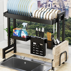 Over Sink Dish Drying Rack Kitchen Drainer Cup Holder Cutlery Rack