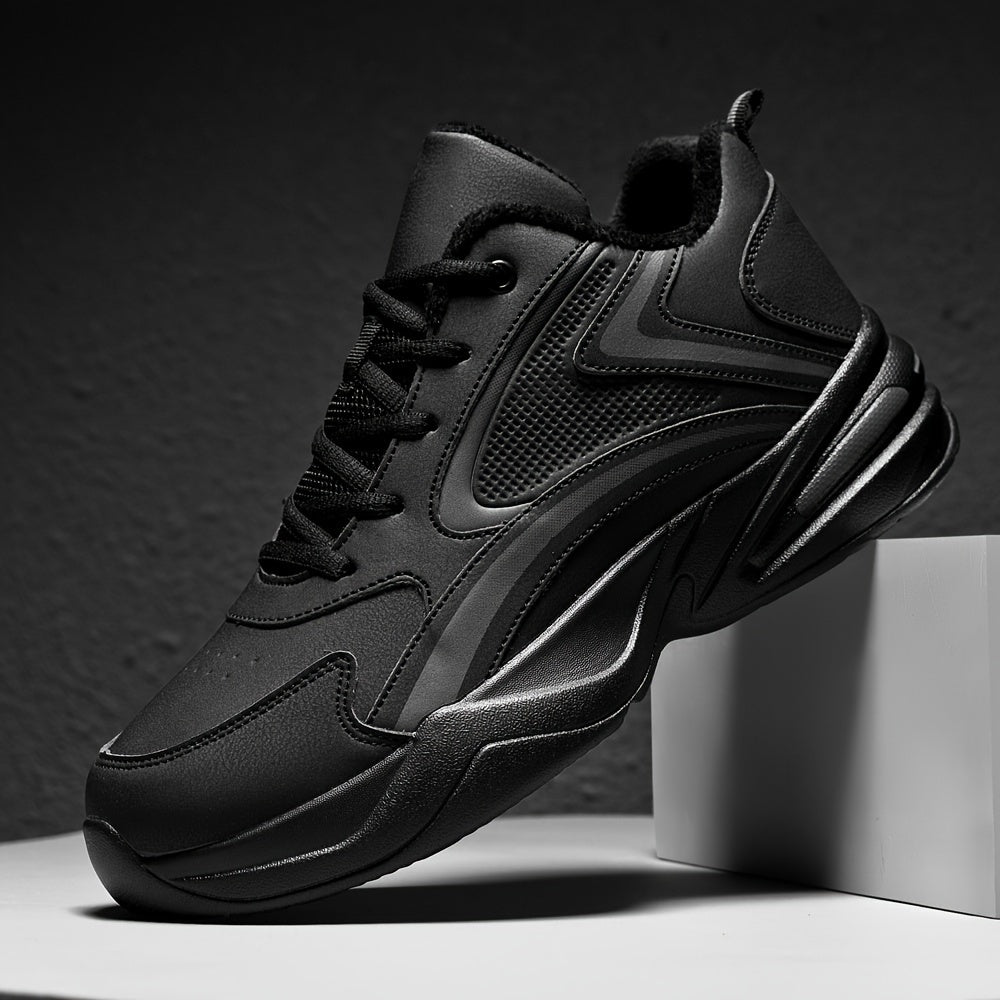 PLUS SIZE Men's Solid Basketball Shoes Comfy Breathable Non Slip Shock Absorptio