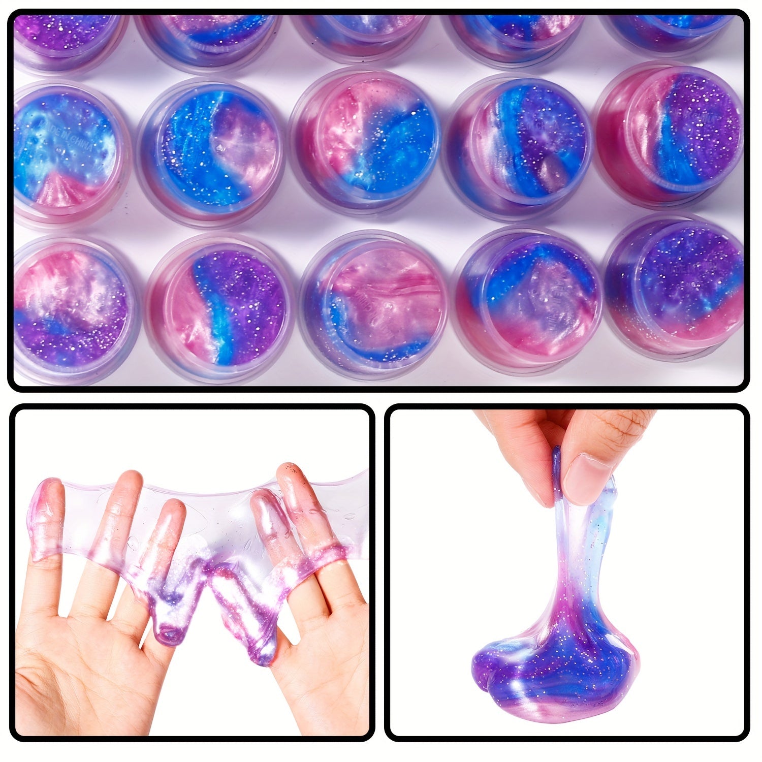 20 pcs Bright Glowing Slime Mixture DIY Toy Relaxation Gift Bag Fillers Soft Non