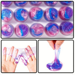 20 pcs Bright Glowing Slime Mixture DIY Toy Relaxation Gift Bag Fillers Soft Non